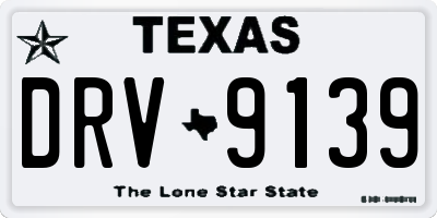 TX license plate DRV9139