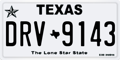 TX license plate DRV9143