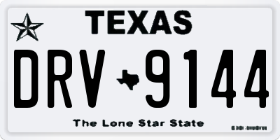 TX license plate DRV9144