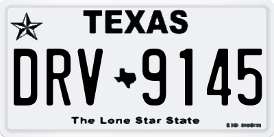 TX license plate DRV9145