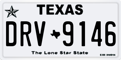 TX license plate DRV9146