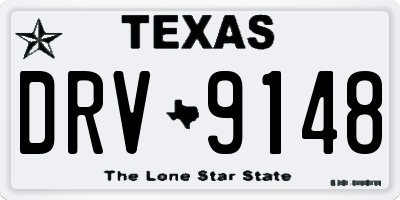 TX license plate DRV9148