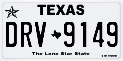 TX license plate DRV9149