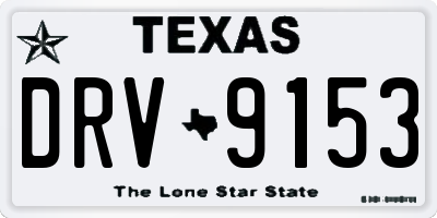 TX license plate DRV9153