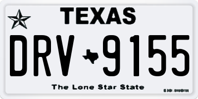 TX license plate DRV9155