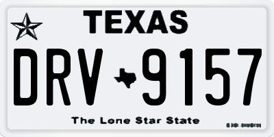 TX license plate DRV9157