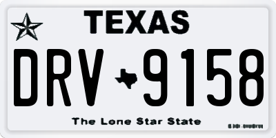 TX license plate DRV9158