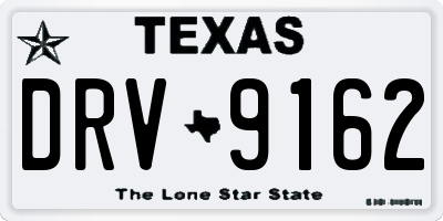 TX license plate DRV9162