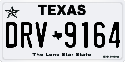 TX license plate DRV9164