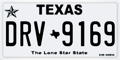 TX license plate DRV9169