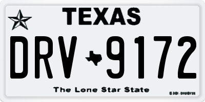 TX license plate DRV9172