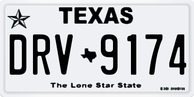 TX license plate DRV9174