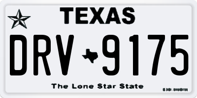 TX license plate DRV9175