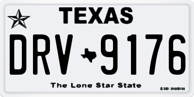 TX license plate DRV9176