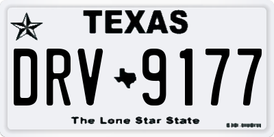 TX license plate DRV9177