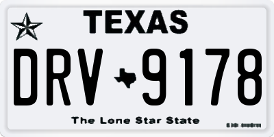 TX license plate DRV9178