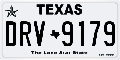 TX license plate DRV9179