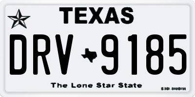 TX license plate DRV9185