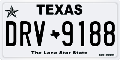 TX license plate DRV9188