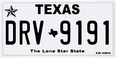 TX license plate DRV9191