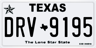 TX license plate DRV9195