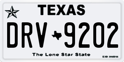 TX license plate DRV9202