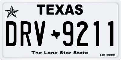 TX license plate DRV9211