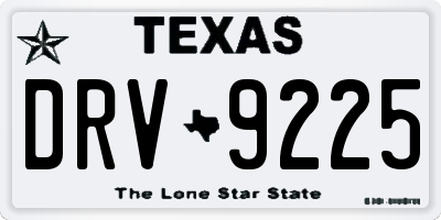 TX license plate DRV9225