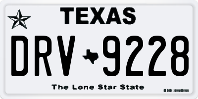 TX license plate DRV9228