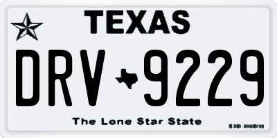 TX license plate DRV9229