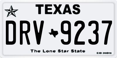 TX license plate DRV9237