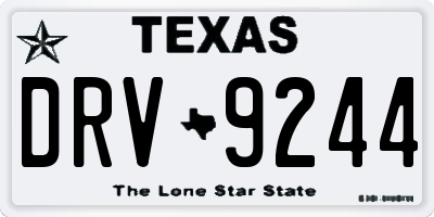 TX license plate DRV9244