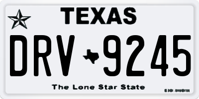 TX license plate DRV9245