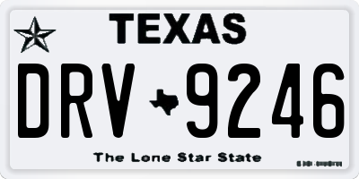 TX license plate DRV9246