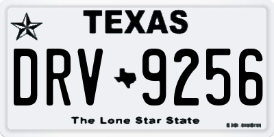 TX license plate DRV9256