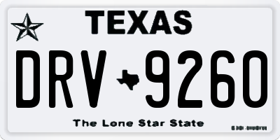 TX license plate DRV9260