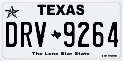 TX license plate DRV9264