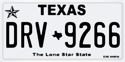 TX license plate DRV9266