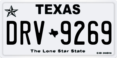 TX license plate DRV9269