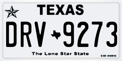 TX license plate DRV9273