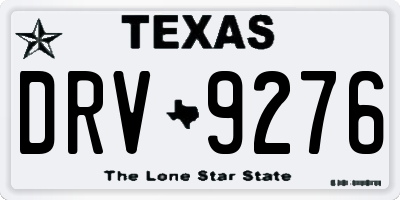 TX license plate DRV9276