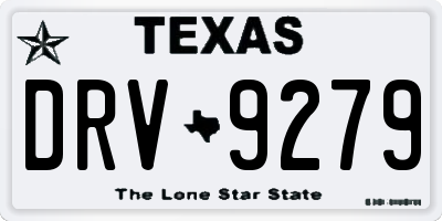 TX license plate DRV9279