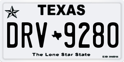 TX license plate DRV9280