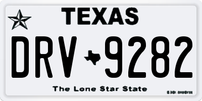 TX license plate DRV9282