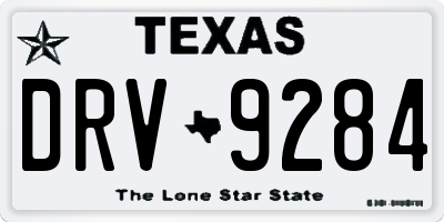 TX license plate DRV9284