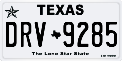 TX license plate DRV9285