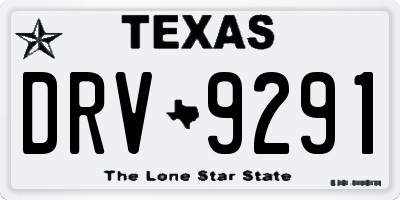 TX license plate DRV9291