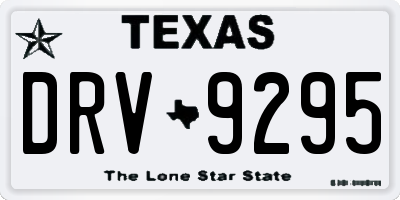TX license plate DRV9295