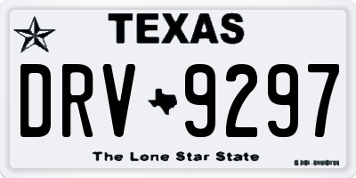 TX license plate DRV9297