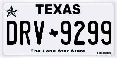 TX license plate DRV9299